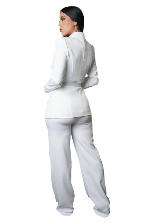 Take notes jacket set white