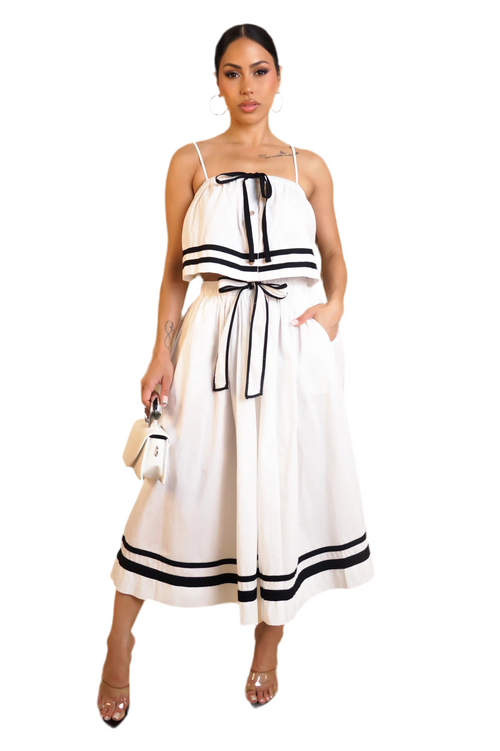 Mon amour skirt set white