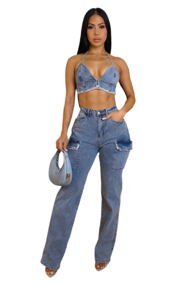 Jean Jolie pant set denim