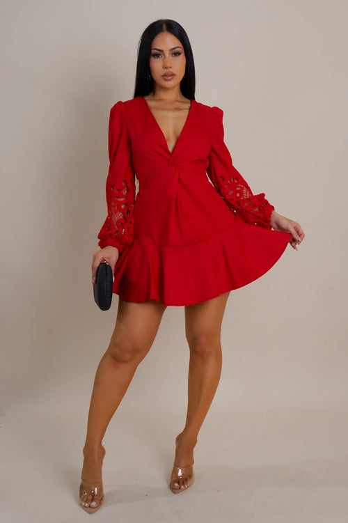 Love me mini dress red