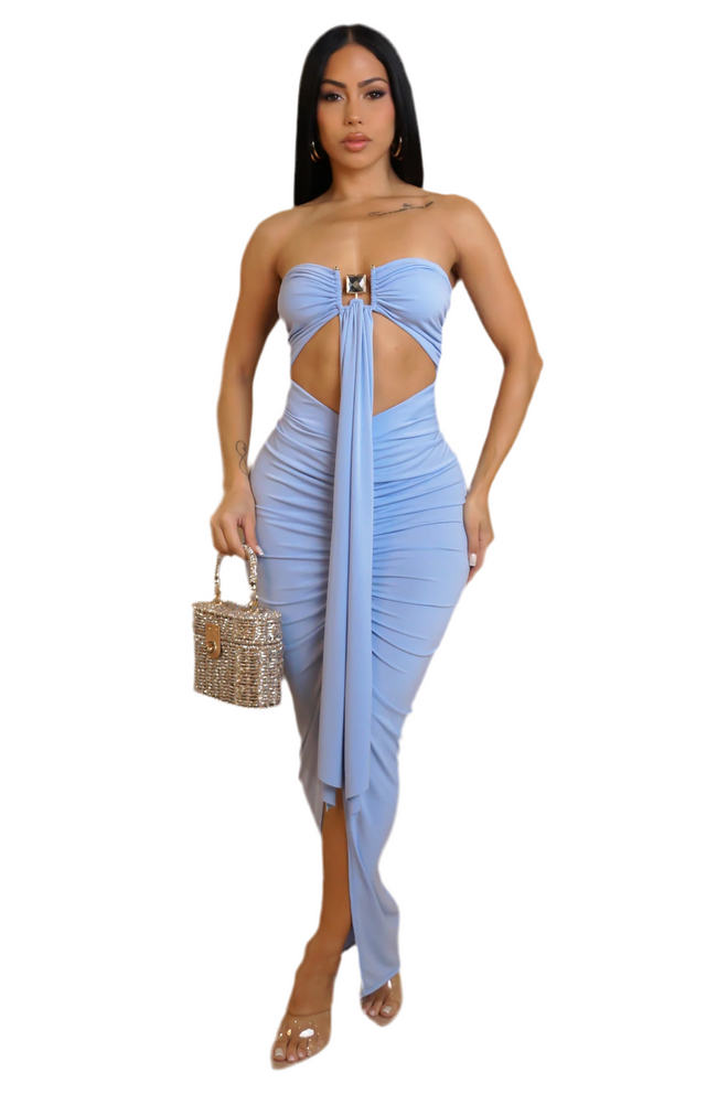 Nuage de coton midi dress baby blue