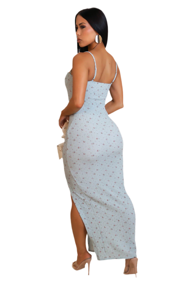 Belle fleur maxi dress sky blue