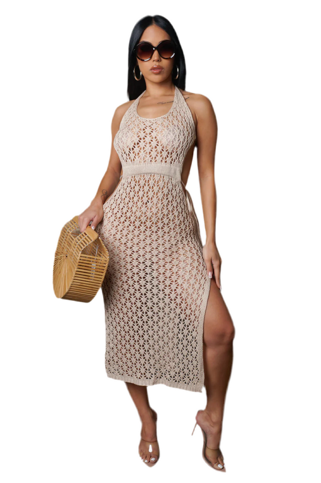 Café de Lait midi dress nude