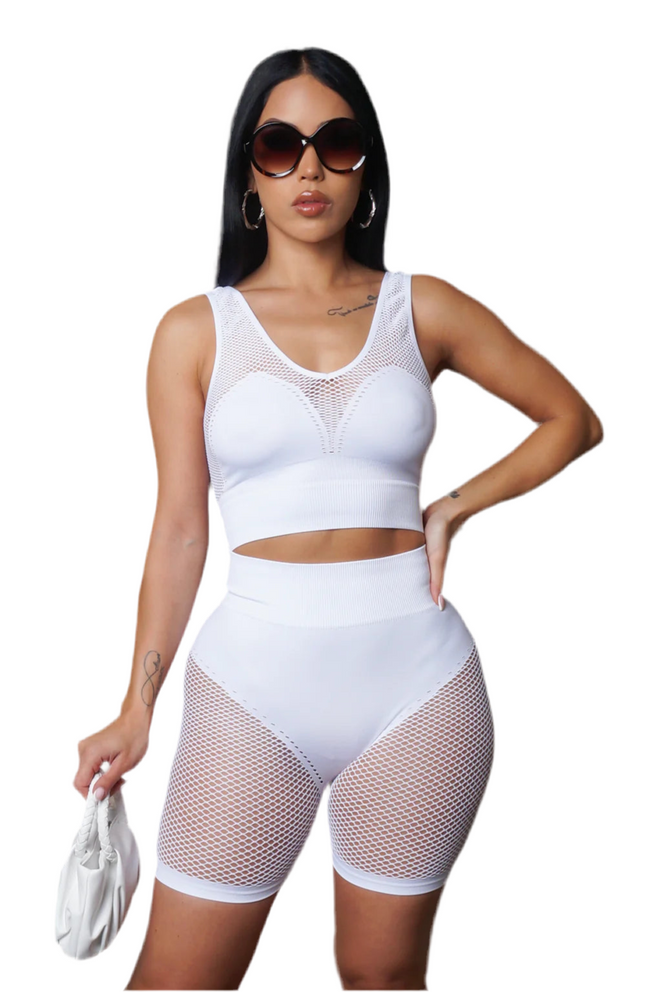 Bonjour Bébé shorts set white