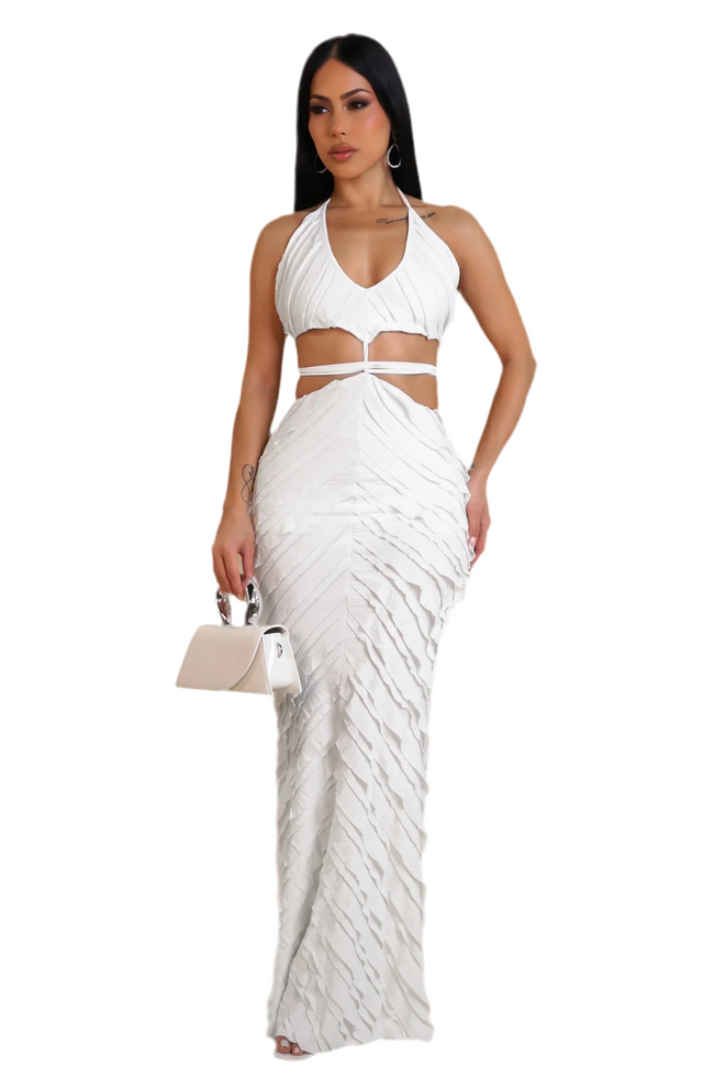 Daphne maxi dress white