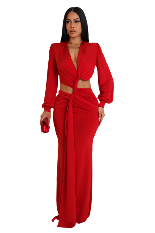 Juliette maxi dress red