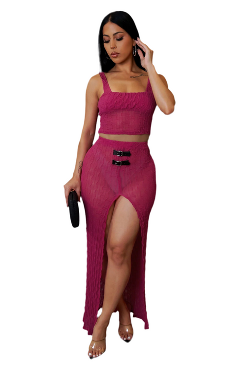 Miami baby skirt set pink