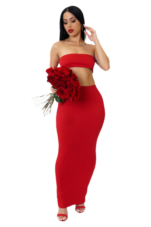 Amore mio skirt set red
