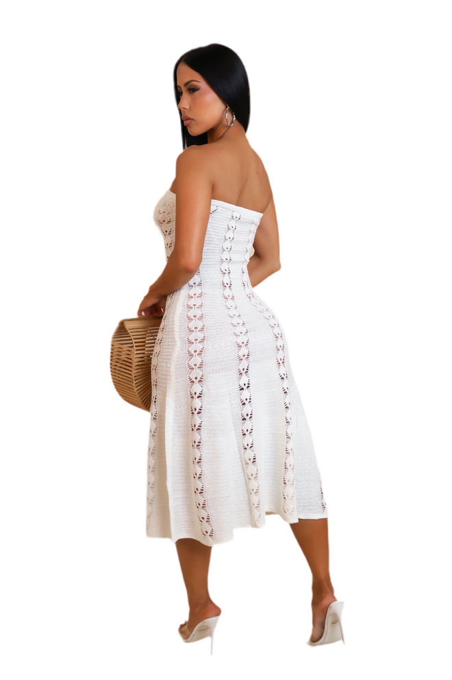 Aurora midi dress white
