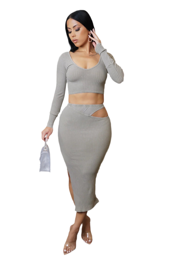 Touchdown skirt set grey