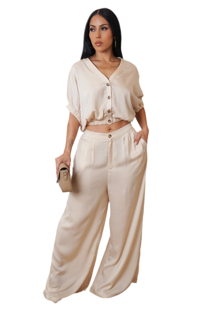 Romance pant set beige