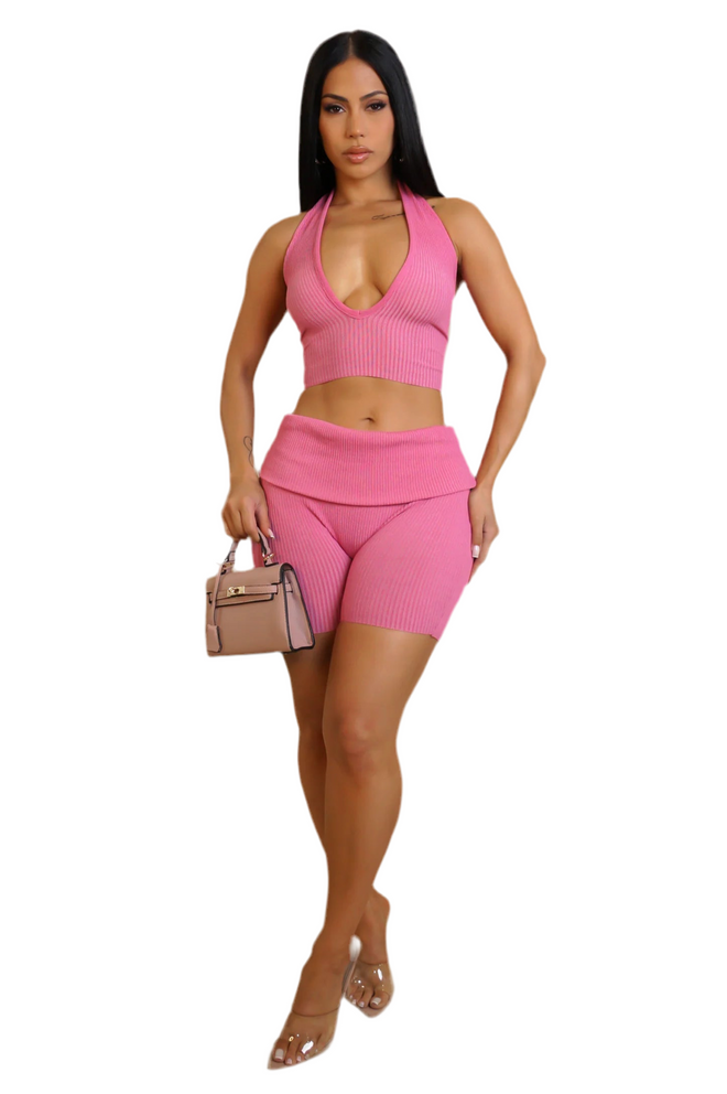 Petale pop short set pink
