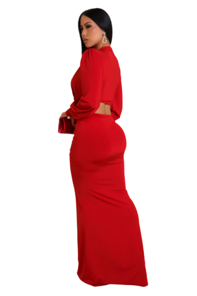 Juliette maxi dress red
