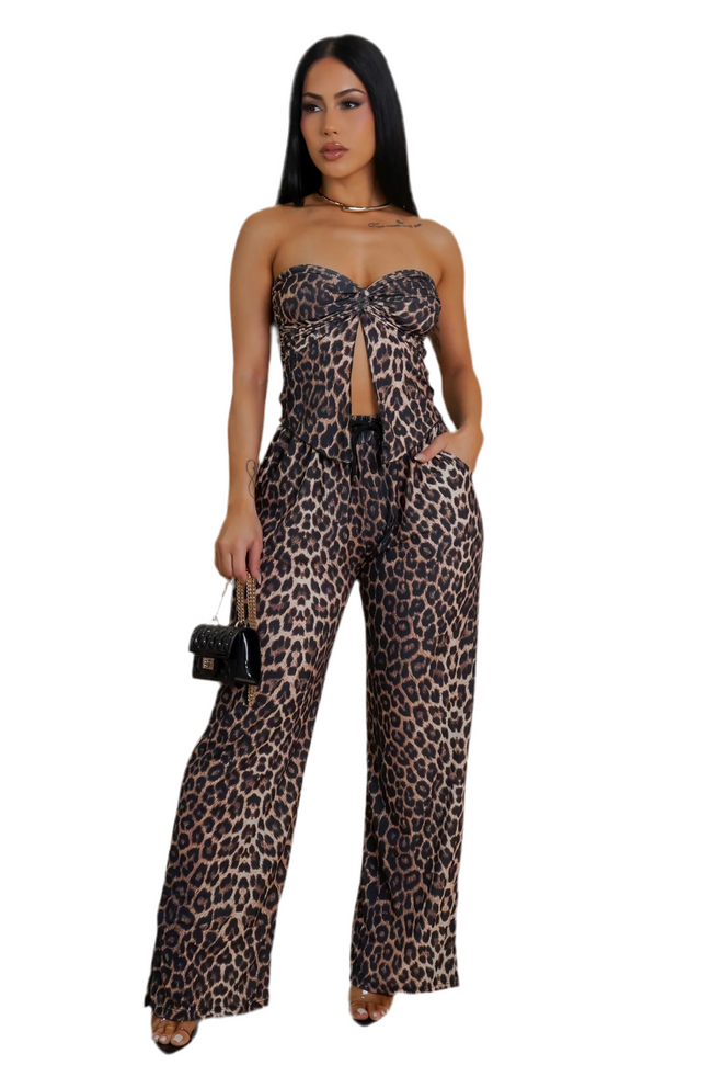 Wild dreams pant set leopard