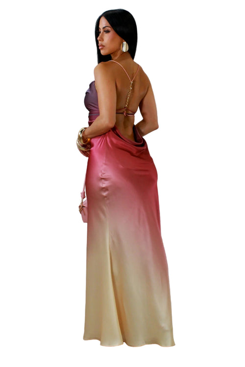 Coucher de Soleil maxi dress