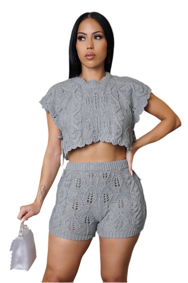 Promises shorts set grey