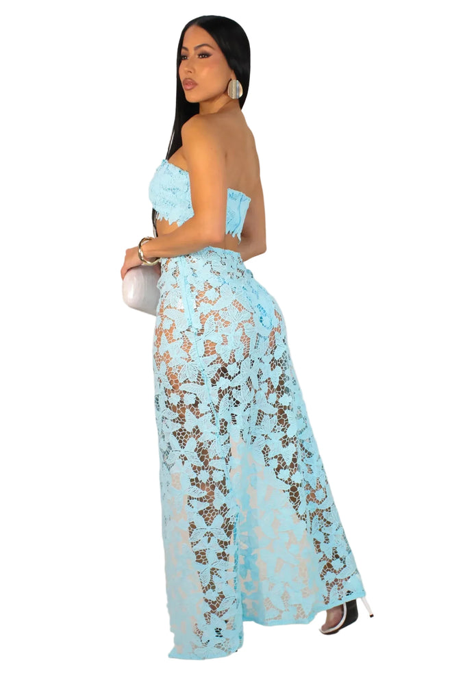 Rêve de Papillon Turquoise skirt set