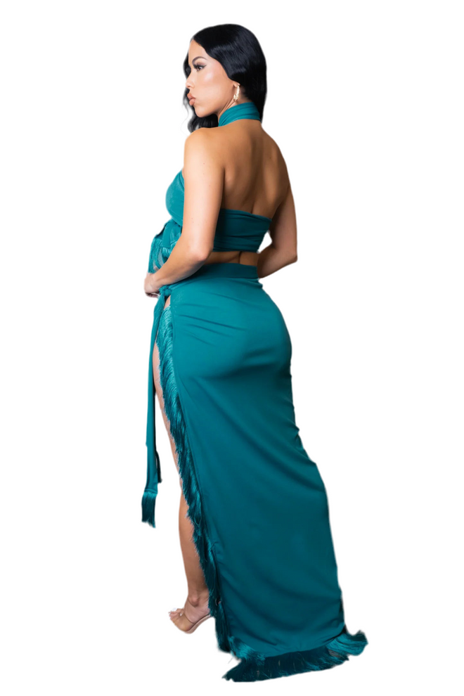 Still your best skirt set teal