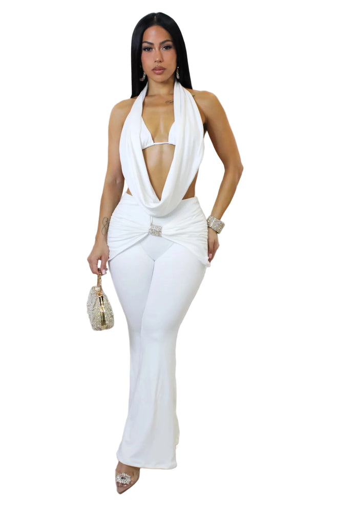 C’est la vie pant set white