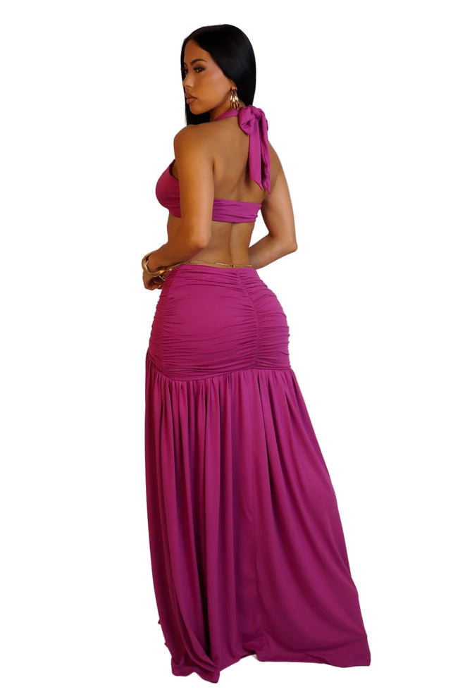 Belle de Nuit skirt set magenta