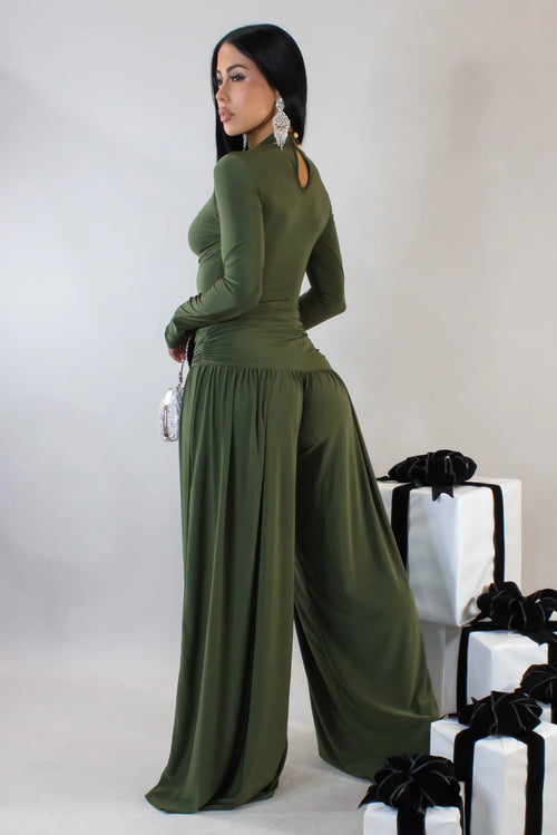 Crépuscule pant set midnight green